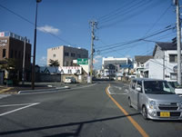 山口大学病院方面からのアクセス